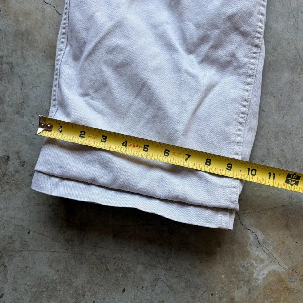 Vintage Lee Dungarees Mens‎ Cargo Pants Khaki Wide Leg Relaxed Workwear 36x27